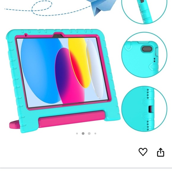 Kids shockproof iPad cover with handle - Picture 2 of 6